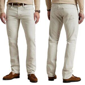 Polo Ralph Lauren Classic Stone Stretch Button Fly Straight Jeans 35400